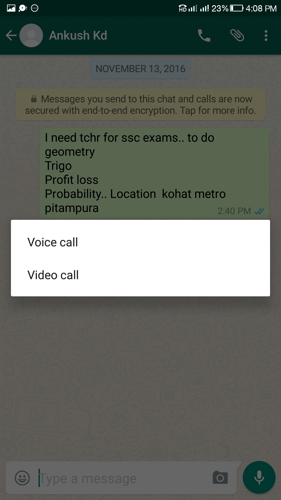 upgrade whatsapp video call